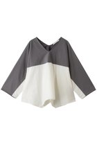 【プレインピープル/PLAIN PEOPLE】のオーガニックヘビージャージー切替ドルマンプルオーバー グレー×ホワイト|ID: prp329100004873762 ipo3291000000036352437