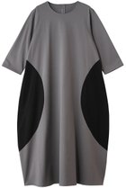 【プレインピープル/PLAIN PEOPLE】のオーガニックヘビージャージードッキングコクーンドレス グレー×ブラック|ID: prp329100004873773 ipo3291000000037239261