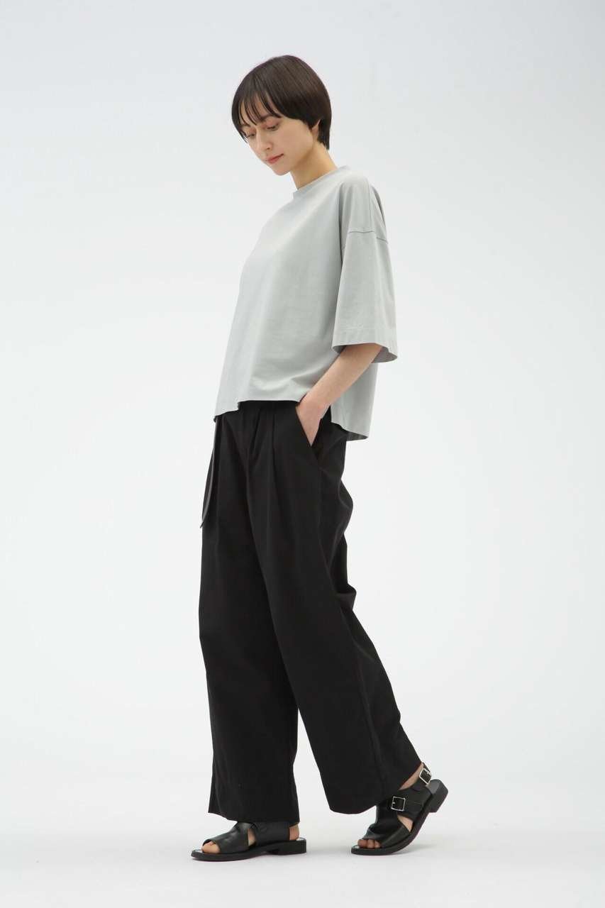 【マーガレットハウエル/MARGARET HOWELL】のLIGHT DENSE COTTON JERSEY 人気、トレンドファッション・服の通販 founy(ファニー) 　ファッション　Fashion　レディースファッション　Fashion for Women　トップス・カットソー　Cut & Sew Tops　シャツ・ブラウス・オフィスカジュアル　Elegant Blouses & Button-Ups　ロングTシャツ・Tシャツ　Longline T-Shirts & Tees　カットソー・ベーシックTシャツ　Cut-and-Sewn Tops / Stretch Tees & Basics　カットソー　Cut and Sewn Top　ショート　Short, Short Length　スリーブ　Sleeve, Long Sleeve / Short Sleeve　フォルム　Silhouette, Form　エレガント 上品　Elegant　夏　Summer　新作・新入荷　New Arrivals / New In　other-2|ID: prp329100004873780 ipo3291000000036352571