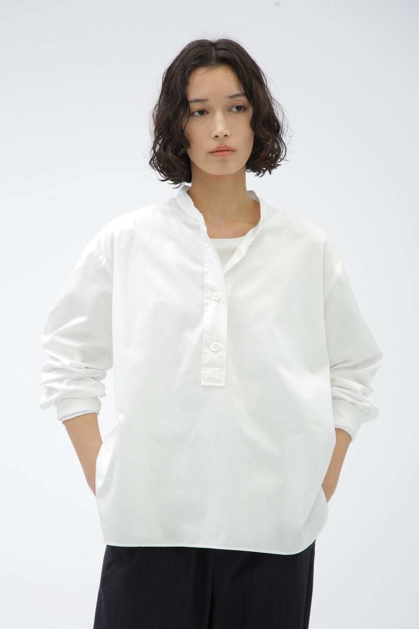 【マーガレットハウエル/MARGARET HOWELL】のFINE COTTON POPLIN インテリア・キッズ・メンズ・レディースファッション・服の通販 founy(ファニー) ファッション Fashion レディースファッション Fashion for Women トップス・カットソー Cut & Sew Tops シャツ・ブラウス・オフィスカジュアル Elegant Blouses & Button-Ups なめらか Smooth, Silky Texture シンプル Simple, Minimal スリーブ Sleeve, Long Sleeve / Short Sleeve ベーシック Basic, Essential ロング Long, Long-Length 新作・新入荷 New Arrivals / New In ホワイト|ID: prp329100004873783 ipo3291000000036352583