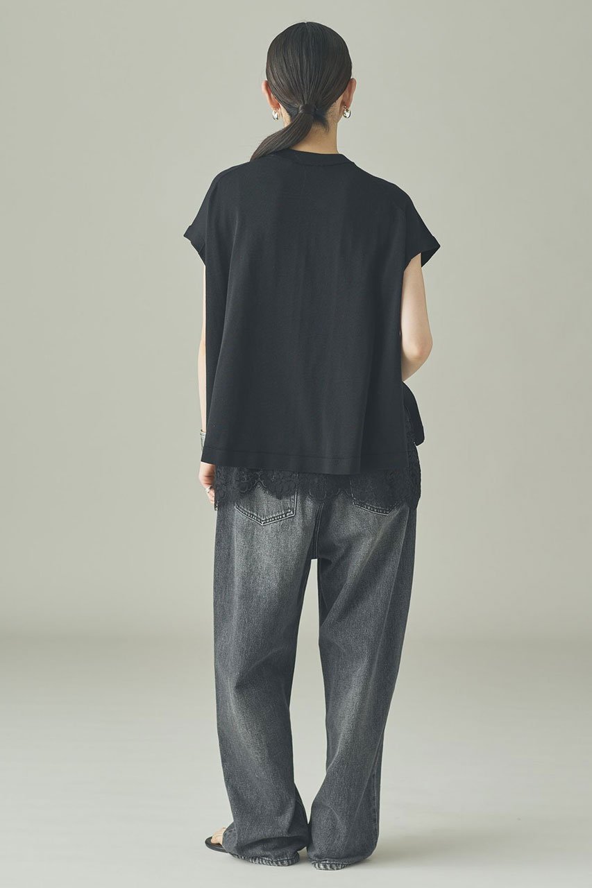 【カレンソロジー/Curensology】のレイヤードレースニットプルオーバー 人気、トレンドファッション・服の通販 founy(ファニー) 　ファッション　Fashion　レディースファッション　Fashion for Women　トップス・カットソー　Cut & Sew Tops　ニット　Knit Tops & Sweaters　カジュアルプルオーバー・ニットトップス　Pullovers & Knit Tops / Casual Pullovers　インナー　Innerwear　キャミソール　Camisole, Spaghetti Strap Top　サテン　Satin, Glossy Fabric　サマー　Summer, Summer Style　スリーブ　Sleeve, Long Sleeve / Short Sleeve　フレンチ　French, French Style　レース　Lace, Lace Fabric　ワイド　Wide, Wide Fit　夏　Summer　新作・新入荷　New Arrivals / New In　other-7|ID: prp329100004873789 ipo3291000000036352647