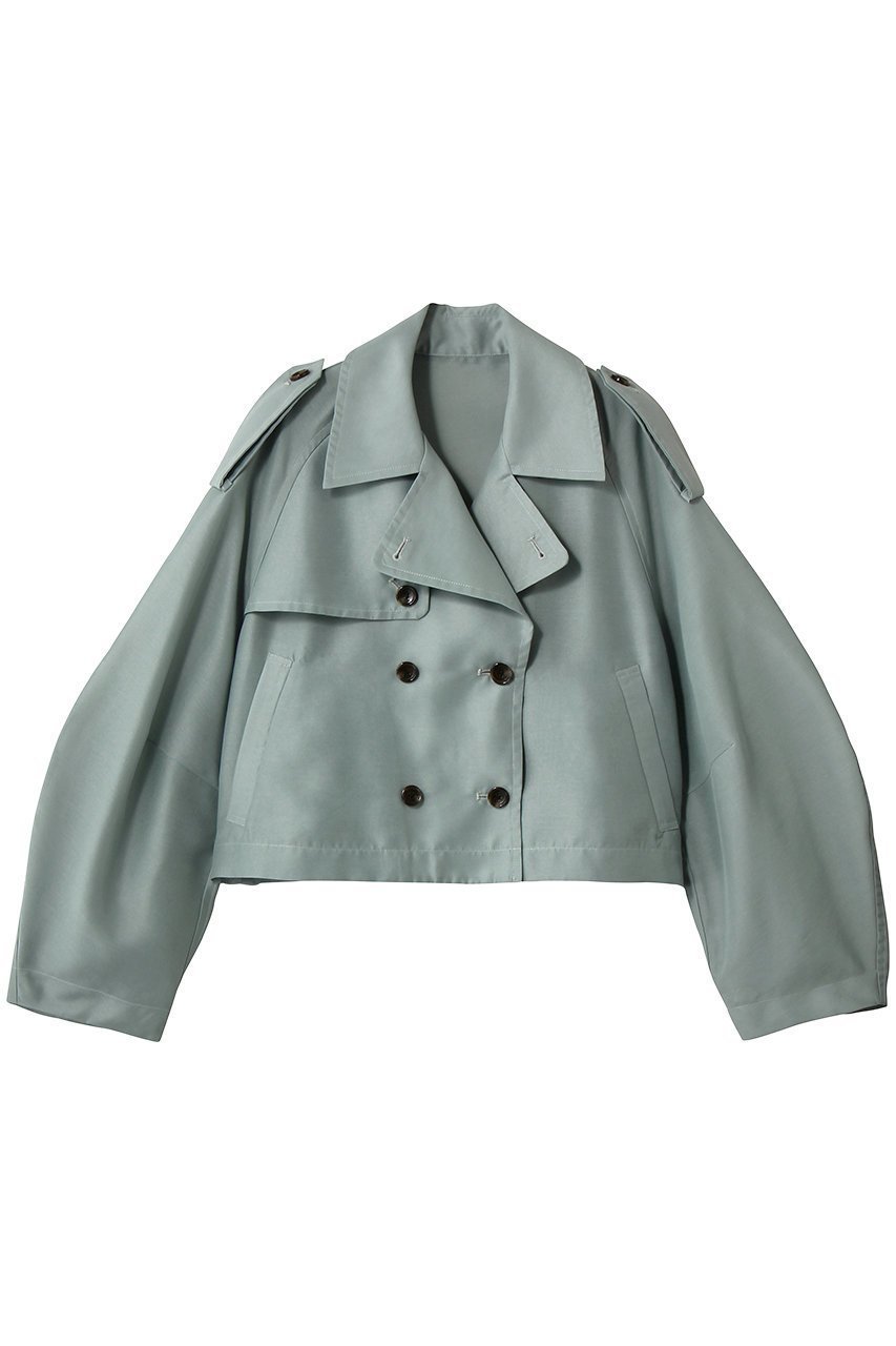 【クラネ/CLANE】のSHEER SHORT TRENCH JACKET ブルゾン インテリア・キッズ・メンズ・レディースファッション・服の通販 founy(ファウニー) 　ファッション　Fashion　レディースファッション　Fashion for Women　アウター　Coat / Outerwear Collection　レディースジャケット・軽アウター　Jackets　ブルゾンジャケット・スポーティアウター　Blouson Jackets　シアー　Sheer, See-Through　ショート　Short, Short Length　ジャケット　Jacket, Outerwear　トレンチ　Trench, Trench Coat　ブルゾン　Blouson, Bomber Jacket　MOSS GREEN|ID: prp329100004873792 ipo3291000000036873664
