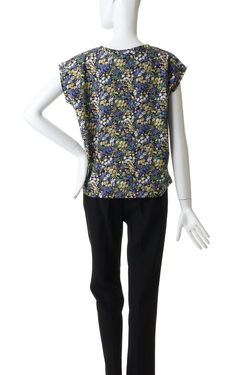 【ミズイロ インド/mizuiro ind】のflower print french slv P/O プルオーバー 人気、トレンドファッション・服の通販 founy(ファニー) 　ファッション　Fashion　レディースファッション　Fashion for Women　トップス・カットソー　Cut & Sew Tops　シャツ・ブラウス・オフィスカジュアル　Elegant Blouses & Button-Ups　カジュアルプルオーバー・ニットトップス　Pullovers & Knit Tops / Casual Pullovers　なめらか　Smooth, Silky Texture　インナー　Innerwear　ショート　Short, Short Length　ジャケット　Jacket, Outerwear　スリーブ　Sleeve, Long Sleeve / Short Sleeve　フレンチ　French, French Style　プリント　Print, Printed Pattern　エレガント 上品　Elegant　新作・新入荷　New Arrivals / New In　other-4|ID: prp329100004873794 ipo3291000000036352696