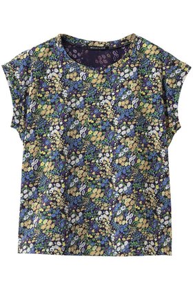 【ミズイロ インド/mizuiro ind】 flower print french slv P/O プルオーバー人気、トレンドファッション・服の通販 founy(ファニー) ファッション Fashion レディースファッション Fashion for Women トップス・カットソー Cut & Sew Tops シャツ・ブラウス・オフィスカジュアル Elegant Blouses & Button-Ups カジュアルプルオーバー・ニットトップス Pullovers & Knit Tops / Casual Pullovers なめらか Smooth, Silky Texture インナー Innerwear ショート Short, Short Length ジャケット Jacket, Outerwear スリーブ Sleeve, Long Sleeve / Short Sleeve フレンチ French, French Style プリント Print, Printed Pattern エレガント 上品 Elegant 新作・新入荷 New Arrivals / New In |ID:prp329100004873795