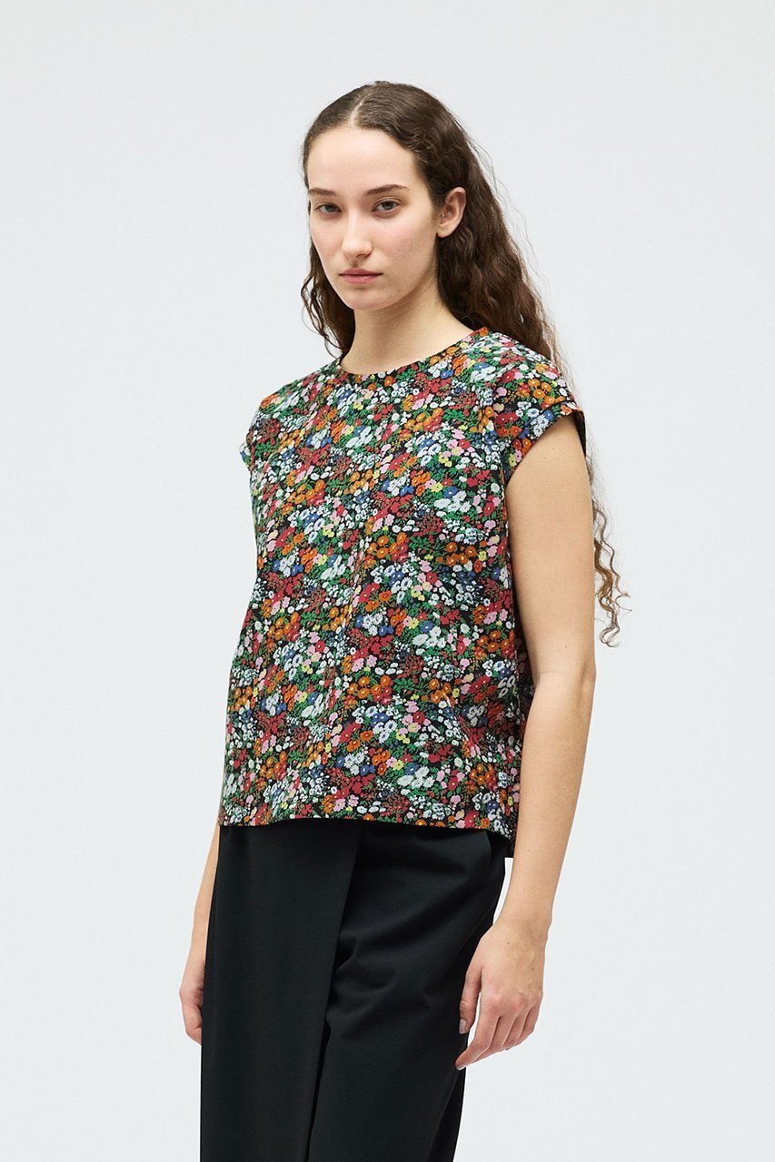 【ミズイロ インド/mizuiro ind】のflower print french slv P/O プルオーバー 人気、トレンドファッション・服の通販 founy(ファニー) ファッション Fashion レディースファッション Fashion for Women トップス・カットソー Cut & Sew Tops シャツ・ブラウス・オフィスカジュアル Elegant Blouses & Button-Ups カジュアルプルオーバー・ニットトップス Pullovers & Knit Tops / Casual Pullovers なめらか Smooth, Silky Texture インナー Innerwear ショート Short, Short Length ジャケット Jacket, Outerwear スリーブ Sleeve, Long Sleeve / Short Sleeve フレンチ French, French Style プリント Print, Printed Pattern エレガント 上品 Elegant 新作・新入荷 New Arrivals / New In other-6|ID: prp329100004873795 ipo3291000000036352700