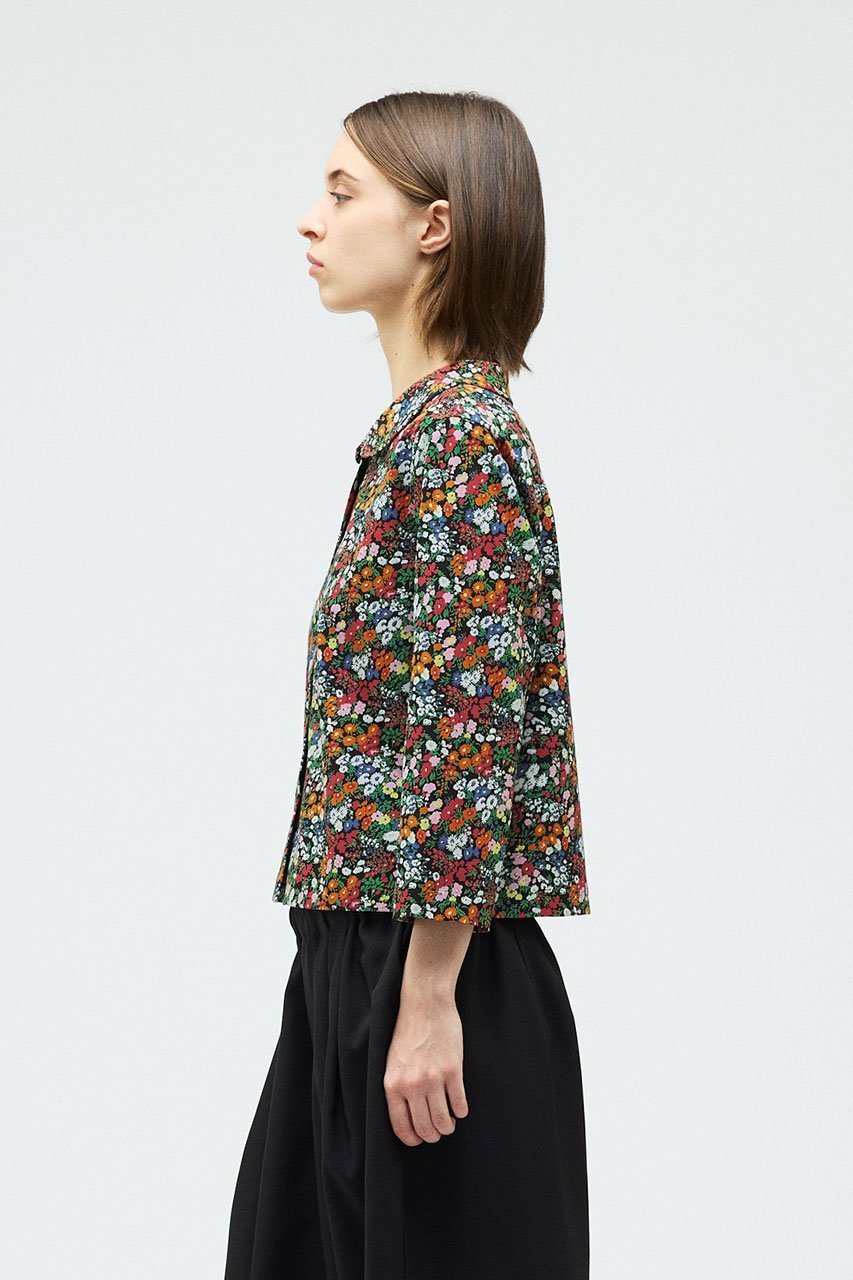【ミズイロ インド/mizuiro ind】のflower print round collar C/D カーディガン 人気、トレンドファッション・服の通販 founy(ファニー) 　ファッション　Fashion　レディースファッション　Fashion for Women　トップス・カットソー　Cut & Sew Tops　カーディガン・羽織り　Layered Style Cardigans　シャツ・ブラウス・オフィスカジュアル　Elegant Blouses & Button-Ups　なめらか　Smooth, Silky Texture　カーディガン　Cardigan, Knitwear　コンパクト　Compact, Small Size　スリーブ　Sleeve, Long Sleeve / Short Sleeve　プリント　Print, Printed Pattern　ロング　Long, Long-Length　新作・新入荷　New Arrivals / New In　other-7|ID: prp329100004873796 ipo3291000000036352722