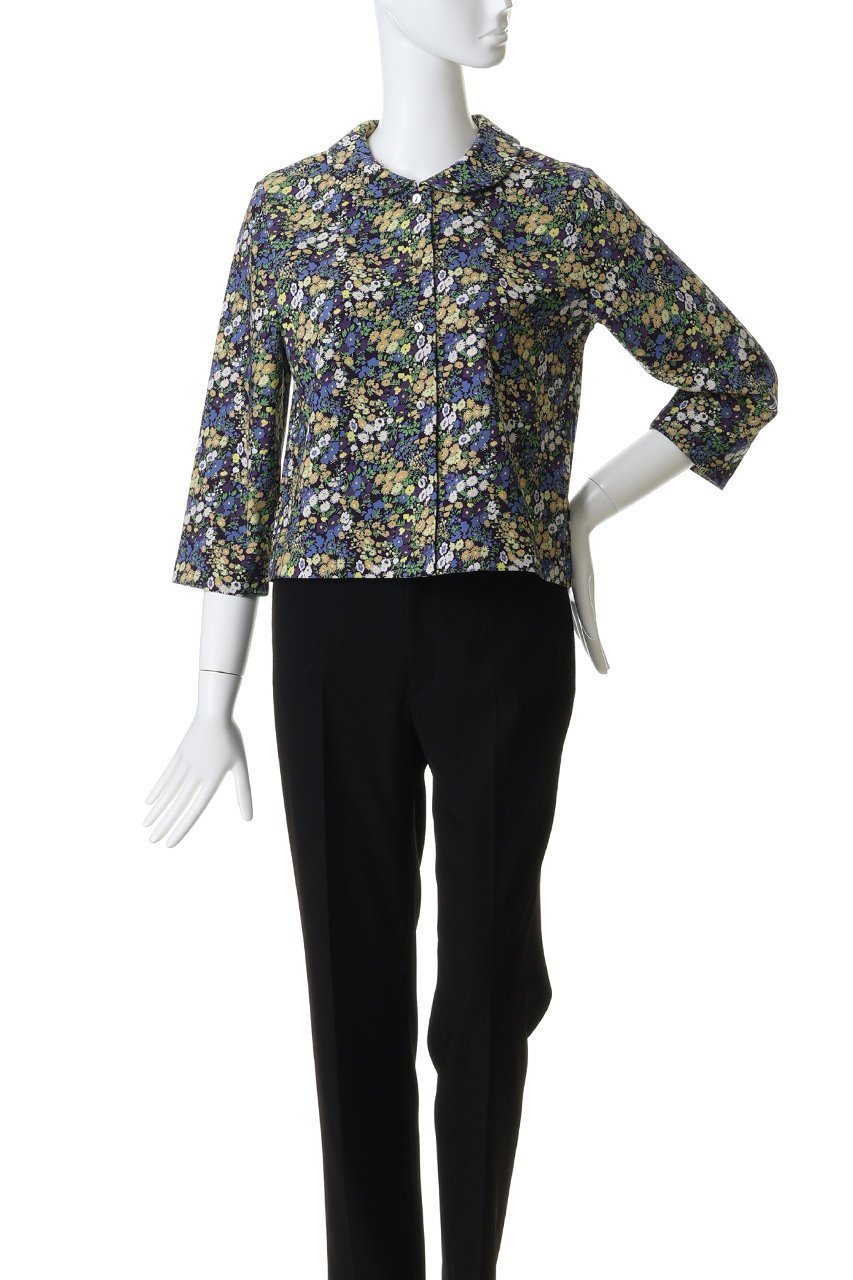 【ミズイロ インド/mizuiro ind】のflower print round collar C/D カーディガン 人気、トレンドファッション・服の通販 founy(ファニー) 　ファッション　Fashion　レディースファッション　Fashion for Women　トップス・カットソー　Cut & Sew Tops　カーディガン・羽織り　Layered Style Cardigans　シャツ・ブラウス・オフィスカジュアル　Elegant Blouses & Button-Ups　なめらか　Smooth, Silky Texture　カーディガン　Cardigan, Knitwear　コンパクト　Compact, Small Size　スリーブ　Sleeve, Long Sleeve / Short Sleeve　プリント　Print, Printed Pattern　ロング　Long, Long-Length　新作・新入荷　New Arrivals / New In　other-2|ID: prp329100004873797 ipo3291000000036352713