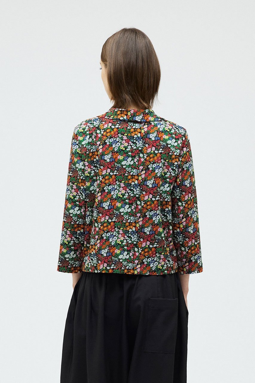【ミズイロ インド/mizuiro ind】のflower print round collar C/D カーディガン 人気、トレンドファッション・服の通販 founy(ファニー) 　ファッション　Fashion　レディースファッション　Fashion for Women　トップス・カットソー　Cut & Sew Tops　カーディガン・羽織り　Layered Style Cardigans　シャツ・ブラウス・オフィスカジュアル　Elegant Blouses & Button-Ups　なめらか　Smooth, Silky Texture　カーディガン　Cardigan, Knitwear　コンパクト　Compact, Small Size　スリーブ　Sleeve, Long Sleeve / Short Sleeve　プリント　Print, Printed Pattern　ロング　Long, Long-Length　新作・新入荷　New Arrivals / New In　other-8|ID: prp329100004873797 ipo3291000000036352725