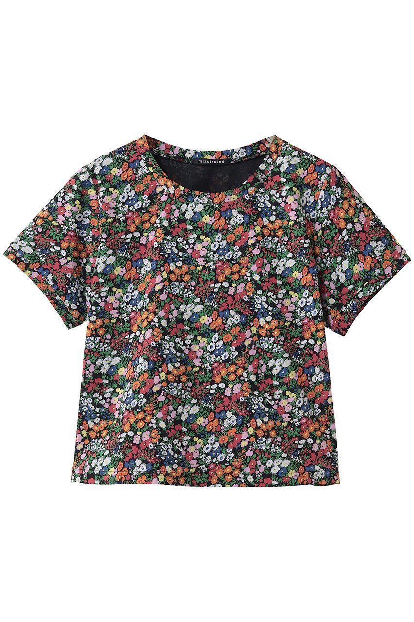 【ミズイロ インド/mizuiro ind】のflower print T shirt シャツ インテリア・キッズ・メンズ・レディースファッション・服の通販 founy(ファニー) ファッション Fashion レディースファッション Fashion for Women トップス・カットソー Cut & Sew Tops シャツ・ブラウス・オフィスカジュアル Elegant Blouses & Button-Ups ロングTシャツ・Tシャツ Longline T-Shirts & Tees カットソー・ベーシックTシャツ Cut-and-Sewn Tops / Stretch Tees & Basics なめらか Smooth, Silky Texture インナー Innerwear コンパクト Compact, Small Size ショート Short, Short Length ジャケット Jacket, Outerwear スリーブ Sleeve, Long Sleeve / Short Sleeve プリント Print, Printed Pattern 新作・新入荷 New Arrivals / New In black|ID: prp329100004873799 ipo3291000000036352730