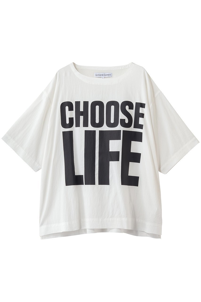 【キャサリンハムネット/KATHARINE HAMNETT LONDON】の【UNISEX】ファブリックスローガンTシャツ 人気、トレンドファッション・服の通販 founy(ファニー) 　ファッション　Fashion　レディースファッション　Fashion for Women　トップス・カットソー　Cut & Sew Tops　シャツ・ブラウス・オフィスカジュアル　Elegant Blouses & Button-Ups　ロングTシャツ・Tシャツ　Longline T-Shirts & Tees　カットソー・ベーシックTシャツ　Cut-and-Sewn Tops / Stretch Tees & Basics　ユニセックス　Unisex, Genderless　ショート　Short, Short Length　スリーブ　Sleeve, Long Sleeve / Short Sleeve　プリント　Print, Printed Pattern　ワッシャー　Washer, Crinkled Finish　定番　Standard, Basic Item　新作・新入荷　New Arrivals / New In　 other-1|ID: prp329100004873806 ipo3291000000036352798