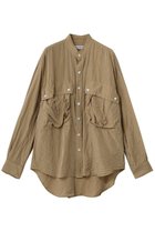 【キャサリンハムネット/KATHARINE HAMNETT LONDON】の【UNISEX】アセテートパラシュートバンドカラーシャツ キャメルベージュ|ID: prp329100004873811 ipo3291000000036403433