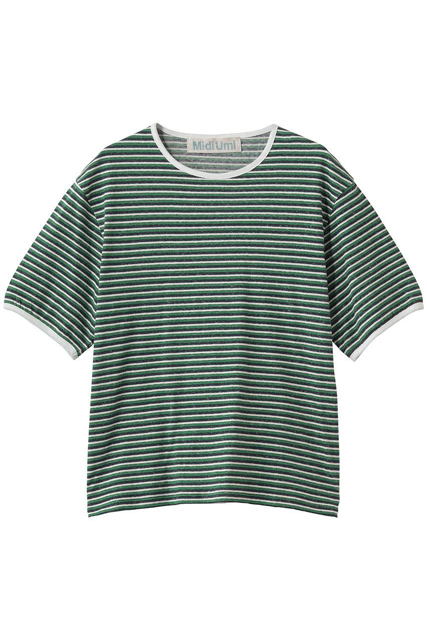 【ミディウミ/MidiUmi】のmulti BD PO プルオーバー インテリア・キッズ・メンズ・レディースファッション・服の通販 founy(ファニー) 　ファッション　Fashion　レディースファッション　Fashion for Women　トップス・カットソー　Cut & Sew Tops　シャツ・ブラウス・オフィスカジュアル　Elegant Blouses & Button-Ups　ロングTシャツ・Tシャツ　Longline T-Shirts & Tees　カジュアルプルオーバー・ニットトップス　Pullovers & Knit Tops / Casual Pullovers　カットソー・ベーシックTシャツ　Cut-and-Sewn Tops / Stretch Tees & Basics　ショート　Short, Short Length　スリーブ　Sleeve, Long Sleeve / Short Sleeve　ボーダー　Border, Stripe　夏　Summer　新作・新入荷　New Arrivals / New In　春　Spring　S/S・春夏　SS, Spring/Summer, Warm Season　green|ID: prp329100004873863 ipo3291000000036353243