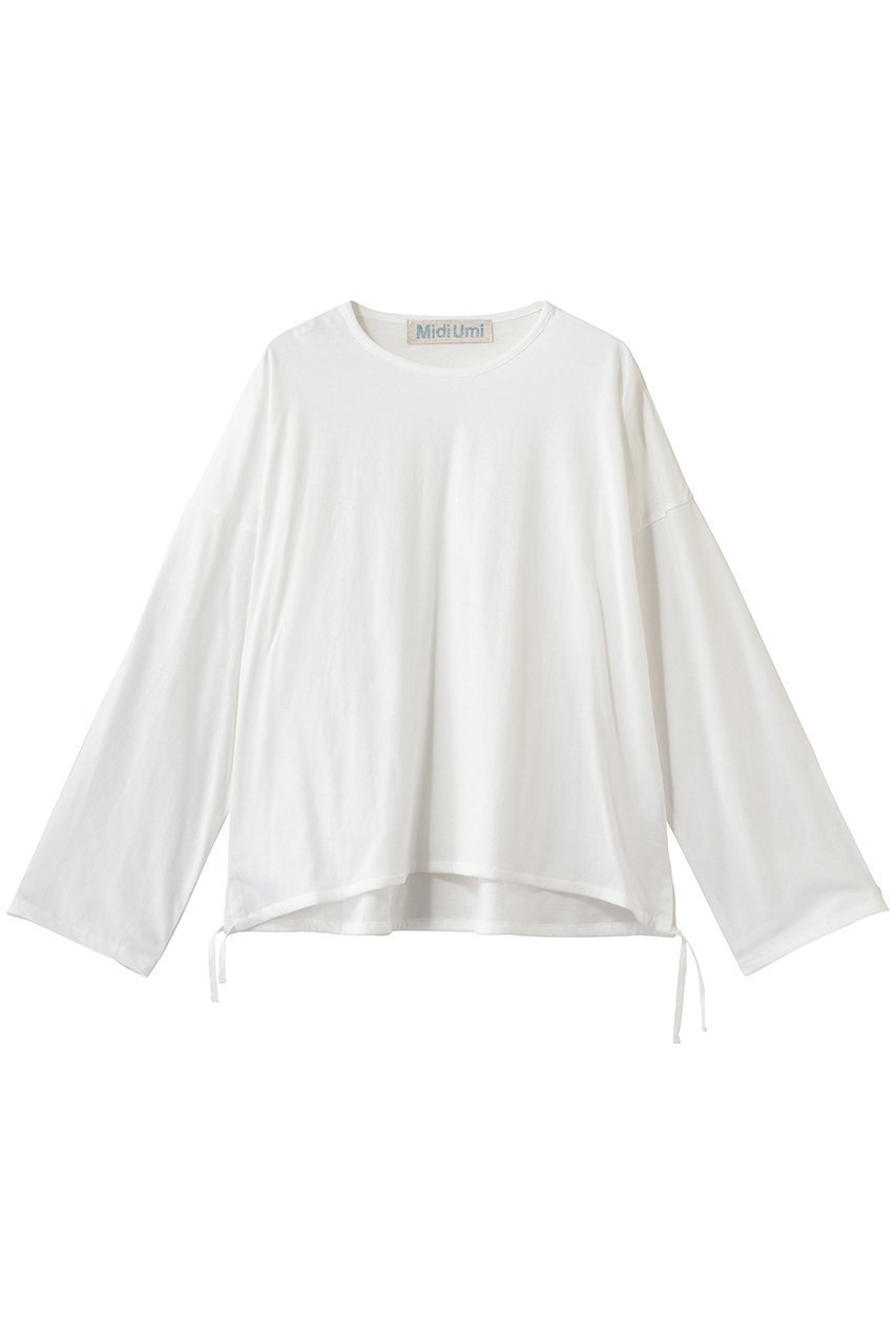 【ミディウミ/MidiUmi】のdrawstring P/O プルオーバー 人気、トレンドファッション・服の通販 founy(ファニー) 　ファッション　Fashion　レディースファッション　Fashion for Women　トップス・カットソー　Cut & Sew Tops　シャツ・ブラウス・オフィスカジュアル　Elegant Blouses & Button-Ups　ロングTシャツ・Tシャツ　Longline T-Shirts & Tees　カジュアルプルオーバー・ニットトップス　Pullovers & Knit Tops / Casual Pullovers　カットソー・ベーシックTシャツ　Cut-and-Sewn Tops / Stretch Tees & Basics　スリーブ　Sleeve, Long Sleeve / Short Sleeve　バルーン　Balloon, Balloon Silhouette　ロング　Long, Long-Length　新作・新入荷　New Arrivals / New In　長袖　Long Sleeve, Full Sleeve　 other-1|ID: prp329100004873864 ipo3291000000036353254
