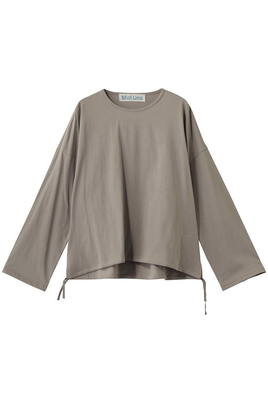 【ミディウミ/MidiUmi】のdrawstring P/O プルオーバー インテリア・キッズ・メンズ・レディースファッション・服の通販 founy(ファニー) 　ファッション　Fashion　レディースファッション　Fashion for Women　トップス・カットソー　Cut & Sew Tops　シャツ・ブラウス・オフィスカジュアル　Elegant Blouses & Button-Ups　ロングTシャツ・Tシャツ　Longline T-Shirts & Tees　カジュアルプルオーバー・ニットトップス　Pullovers & Knit Tops / Casual Pullovers　カットソー・ベーシックTシャツ　Cut-and-Sewn Tops / Stretch Tees & Basics　スリーブ　Sleeve, Long Sleeve / Short Sleeve　バルーン　Balloon, Balloon Silhouette　ロング　Long, Long-Length　新作・新入荷　New Arrivals / New In　長袖　Long Sleeve, Full Sleeve　beige|ID: prp329100004873864 ipo3291000000036353259