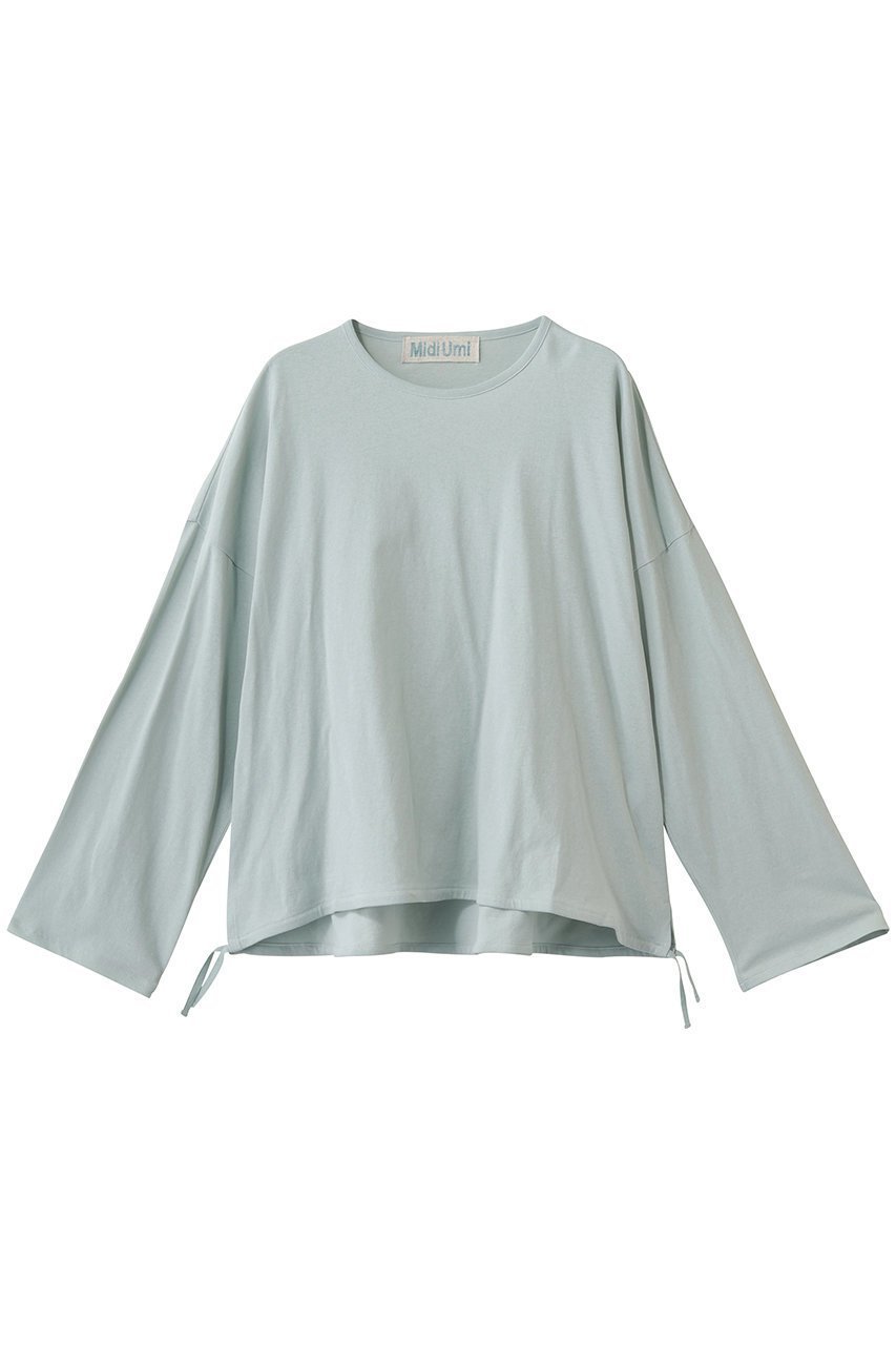 【ミディウミ/MidiUmi】のdrawstring P/O プルオーバー インテリア・キッズ・メンズ・レディースファッション・服の通販 founy(ファニー) 　ファッション　Fashion　レディースファッション　Fashion for Women　トップス・カットソー　Cut & Sew Tops　シャツ・ブラウス・オフィスカジュアル　Elegant Blouses & Button-Ups　ロングTシャツ・Tシャツ　Longline T-Shirts & Tees　カジュアルプルオーバー・ニットトップス　Pullovers & Knit Tops / Casual Pullovers　カットソー・ベーシックTシャツ　Cut-and-Sewn Tops / Stretch Tees & Basics　スリーブ　Sleeve, Long Sleeve / Short Sleeve　バルーン　Balloon, Balloon Silhouette　ロング　Long, Long-Length　新作・新入荷　New Arrivals / New In　長袖　Long Sleeve, Full Sleeve　green|ID: prp329100004873864 ipo3291000000036353261