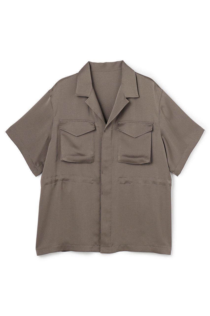 【アンクレイヴ/uncrave】のライトダブルサテン シャツジャケット インテリア・キッズ・メンズ・レディースファッション・服の通販 founy(ファニー) 　ファッション　Fashion　レディースファッション　Fashion for Women　アウター　Coat / Outerwear Collection　レディースジャケット・軽アウター　Jackets　サテン　Satin, Glossy Fabric　シルク　Silk, 100% Silk　ジャケット　Jacket, Outerwear　ストレート　Straight, Straight Cut　セットアップ　Set-Up, Coordinated Outfit　とろみ　Fluid, Flowy Fabric　ダブル　Double, Double-Breasted　ドローコード　Drawcord, Drawstring Cord　バランス　Balance, Style Balance　ペプラム　Peplum, Flared Hem　ミリタリー　Military, Army Style　ワイド　Wide, Wide Fit　おすすめ　Recommended / Our Picks　夏　Summer　エレガント 上品　Elegant　新作・新入荷　New Arrivals / New In　トープ|ID: prp329100004873872 ipo3291000000036353326