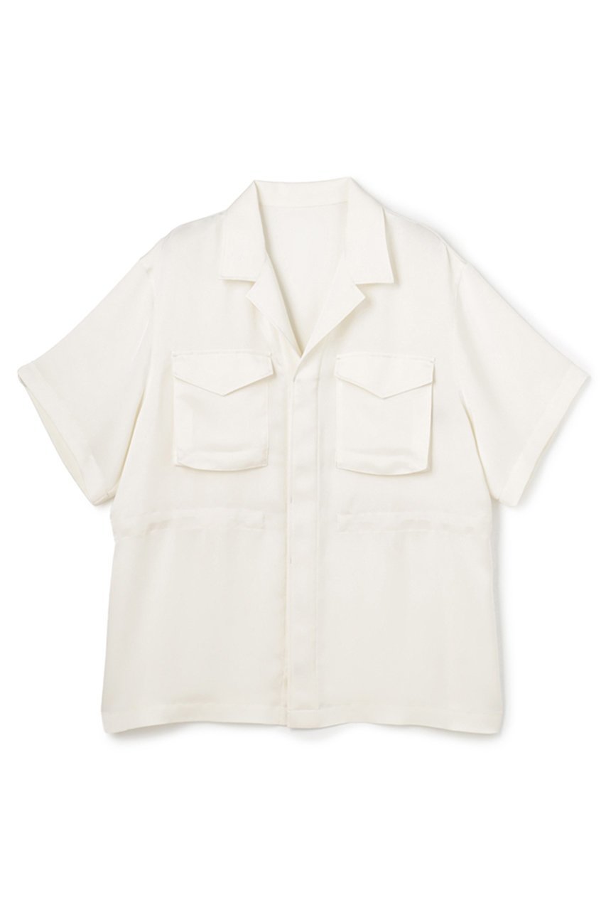 【アンクレイヴ/uncrave】のライトダブルサテン シャツジャケット インテリア・キッズ・メンズ・レディースファッション・服の通販 founy(ファニー) 　ファッション　Fashion　レディースファッション　Fashion for Women　アウター　Coat / Outerwear Collection　レディースジャケット・軽アウター　Jackets　サテン　Satin, Glossy Fabric　シルク　Silk, 100% Silk　ジャケット　Jacket, Outerwear　ストレート　Straight, Straight Cut　セットアップ　Set-Up, Coordinated Outfit　とろみ　Fluid, Flowy Fabric　ダブル　Double, Double-Breasted　ドローコード　Drawcord, Drawstring Cord　バランス　Balance, Style Balance　ペプラム　Peplum, Flared Hem　ミリタリー　Military, Army Style　ワイド　Wide, Wide Fit　おすすめ　Recommended / Our Picks　夏　Summer　エレガント 上品　Elegant　新作・新入荷　New Arrivals / New In　オフ|ID: prp329100004873873 ipo3291000000036353325