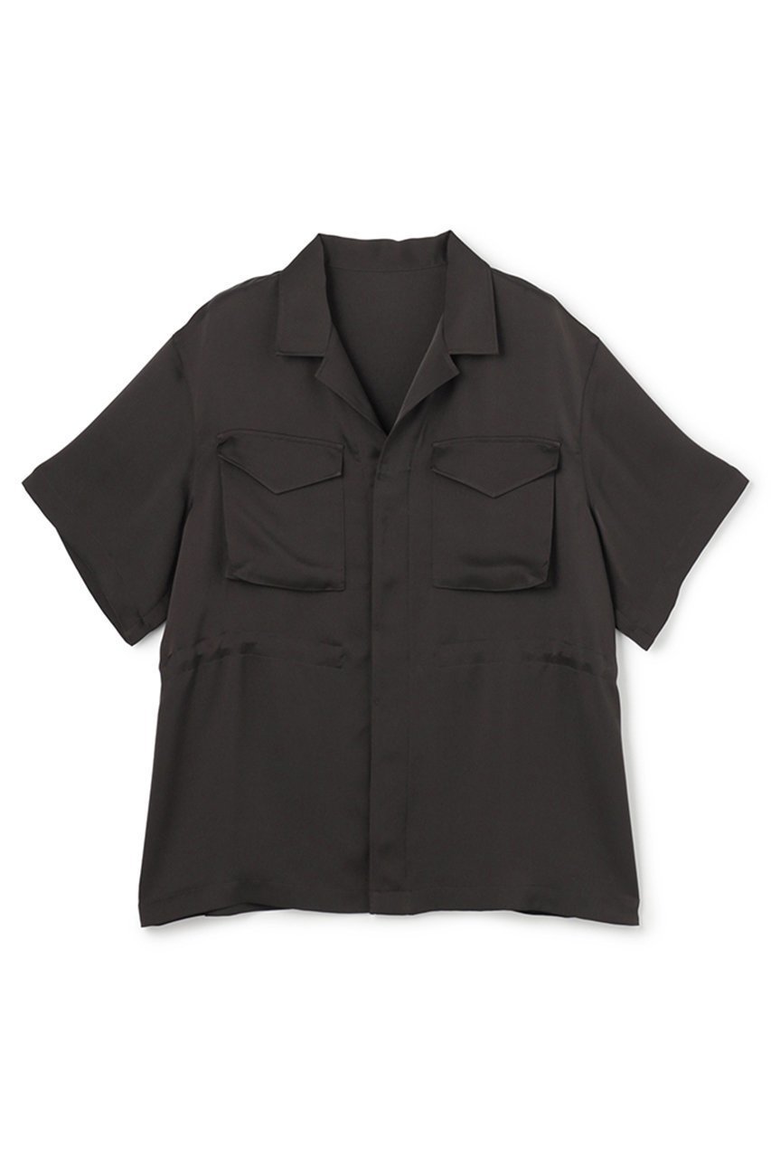 【アンクレイヴ/uncrave】のライトダブルサテン シャツジャケット インテリア・キッズ・メンズ・レディースファッション・服の通販 founy(ファニー) 　ファッション　Fashion　レディースファッション　Fashion for Women　アウター　Coat / Outerwear Collection　レディースジャケット・軽アウター　Jackets　サテン　Satin, Glossy Fabric　シルク　Silk, 100% Silk　ジャケット　Jacket, Outerwear　ストレート　Straight, Straight Cut　セットアップ　Set-Up, Coordinated Outfit　とろみ　Fluid, Flowy Fabric　ダブル　Double, Double-Breasted　ドローコード　Drawcord, Drawstring Cord　バランス　Balance, Style Balance　ペプラム　Peplum, Flared Hem　ミリタリー　Military, Army Style　ワイド　Wide, Wide Fit　おすすめ　Recommended / Our Picks　夏　Summer　エレガント 上品　Elegant　新作・新入荷　New Arrivals / New In　ダークブラウン|ID: prp329100004873873 ipo3291000000036353329