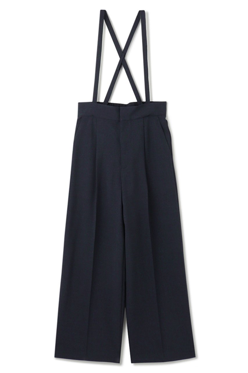 【アンクレイヴ/uncrave】のウォッシャブルドライサップ ワイドパンツ(サスペンダー付き) インテリア・キッズ・メンズ・レディースファッション・服の通販 founy(ファニー) 　ファッション　Fashion　レディースファッション　Fashion for Women　パンツ　Pants & Trousers　おすすめ　Recommended / Our Picks　サスペンダー　Suspenders, Braces　ジャケット　Jacket, Outerwear　セットアップ　Set-Up, Coordinated Outfit　センター　Center, Center Line　ワイド　Wide, Wide Fit　再入荷　Restock / Back in Stock　夏　Summer　ネイビー|ID: prp329100004873874 ipo3291000000036353343