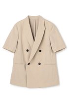 【アンクレイヴ/uncrave】のウォッシャブルドライサップ ハーフスリーブジャケット シャンブレーベージュ|ID: prp329100004873882 ipo3291000000036353423