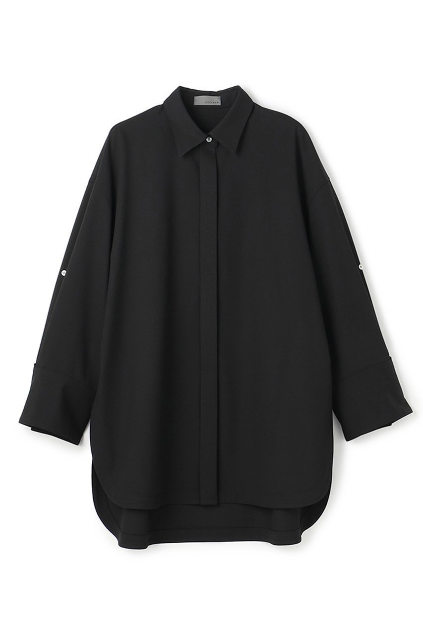 【アンクレイヴ/uncrave】のTRツイル BIGシャツ インテリア・キッズ・メンズ・レディースファッション・服の通販 founy(ファニー) 　ファッション　Fashion　レディースファッション　Fashion for Women　トップス・カットソー　Cut & Sew Tops　シャツ・ブラウス・オフィスカジュアル　Elegant Blouses & Button-Ups　カフス　Cuff Design　スリーブ　Sleeve, Long Sleeve / Short Sleeve　チュニック　Tunic, Long Top　ツイル　Twist, Twisted Detail　なめらか　Smooth, Silky Texture　ループ　Loop, Loop Knit　ロング　Long, Long-Length　おすすめ　Recommended / Our Picks　新作・新入荷　New Arrivals / New In　ブラック|ID: prp329100004873886 ipo3291000000036353473