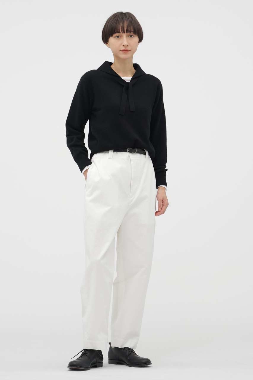 【マーガレットハウエル/MARGARET HOWELL】のCOTTON DRILL TROUSERS インテリア・キッズ・メンズ・レディースファッション・服の通販 founy(ファニー) 　ファッション　Fashion　レディースファッション　Fashion for Women　パンツ　Pants & Trousers　フラット　Flat, Flat Shoes　フロント　Front, Front Design　冬　Winter / This Winter　新作・新入荷　New Arrivals / New In　ホワイト|ID: prp329100004873899 ipo3291000000036353557