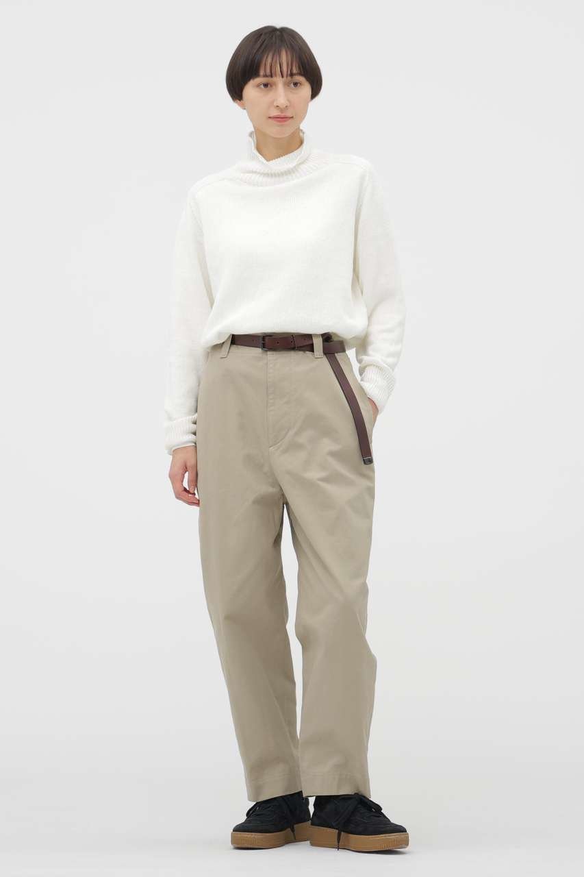 【マーガレットハウエル/MARGARET HOWELL】のCOTTON DRILL TROUSERS インテリア・キッズ・メンズ・レディースファッション・服の通販 founy(ファニー) 　ファッション　Fashion　レディースファッション　Fashion for Women　パンツ　Pants & Trousers　フラット　Flat, Flat Shoes　フロント　Front, Front Design　冬　Winter / This Winter　新作・新入荷　New Arrivals / New In　ベージュ|ID: prp329100004873899 ipo3291000000036353558