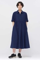 【マーガレットハウエル/MARGARET HOWELL】のSHIRTING LINEN DRESS ブルー|ID: prp329100004873910 ipo3291000000037239327