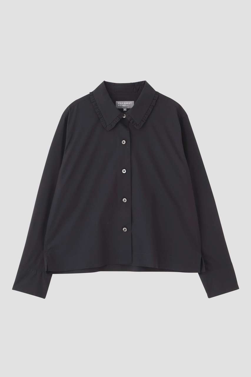 【マーガレットハウエル/MARGARET HOWELL】のSUPER FINE COTTON POPLIN SHIRT 人気、トレンドファッション・服の通販 founy(ファニー) 　ファッション　Fashion　レディースファッション　Fashion for Women　トップス・カットソー　Cut & Sew Tops　シャツ・ブラウス・オフィスカジュアル　Elegant Blouses & Button-Ups　スリーブ　Sleeve, Long Sleeve / Short Sleeve　バランス　Balance, Style Balance　フリル　Frill, Ruffle　ロング　Long, Long-Length　エレガント 上品　Elegant　新作・新入荷　New Arrivals / New In　other-3|ID: prp329100004873928 ipo3291000000036353809