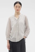 【マーガレットハウエル/MARGARET HOWELL】のCOTTON SILK STRIPE SHIRT 人気、トレンドファッション・服の通販 founy(ファニー) ファッション Fashion レディースファッション Fashion for Women トップス・カットソー Cut & Sew Tops シャツ・ブラウス・オフィスカジュアル Elegant Blouses & Button-Ups なめらか Smooth, Silky Texture シルク Silk, 100% Silk ストライプ Stripe, Striped Pattern スリーブ Sleeve, Long Sleeve / Short Sleeve バランス Balance, Style Balance ロング Long, Long-Length ロンドン London Style, British Inspired エレガント 上品 Elegant 定番 Standard, Basic Item 新作・新入荷 New Arrivals / New In thumbnail グレー|ID: prp329100004873931 ipo3291000000036353816