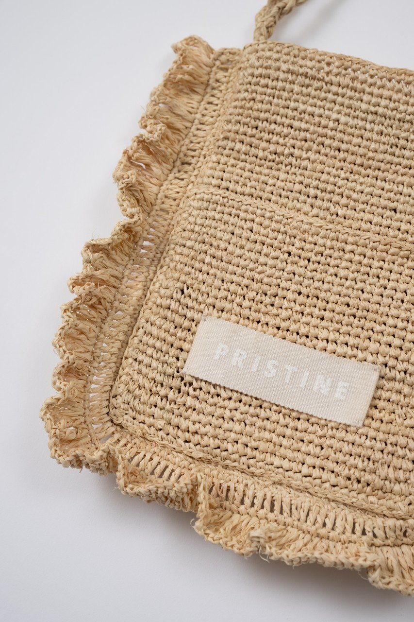 【プリスティン/PRISTINE】のラフィアミニショルダーバッグ 人気、トレンドファッション・服の通販 founy(ファニー) 　ファッション　Fashion　レディースファッション　Fashion for Women　バッグ　Bags　フリル　Frill, Ruffle　ポケット　Pocket, Pocket Detail　モチーフ　Motif, Design Theme　ラフィア　Raffia, Natural Straw　新作・新入荷　New Arrivals / New In　other-3|ID: prp329100004873949 ipo3291000000036353972