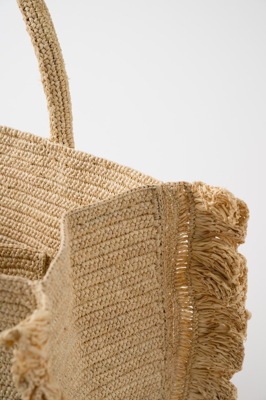 【プリスティン/PRISTINE】のラフィアフリルトートバッグ 人気、トレンドファッション・服の通販 founy(ファニー) 　ファッション　Fashion　レディースファッション　Fashion for Women　バッグ　Bags　トートバッグ　Tote Bag, Large Shoulder Bag　フリル　Frill, Ruffle　ポケット　Pocket, Pocket Detail　モチーフ　Motif, Design Theme　ラフィア　Raffia, Natural Straw　新作・新入荷　New Arrivals / New In　other-4|ID: prp329100004873950 ipo3291000000036353986