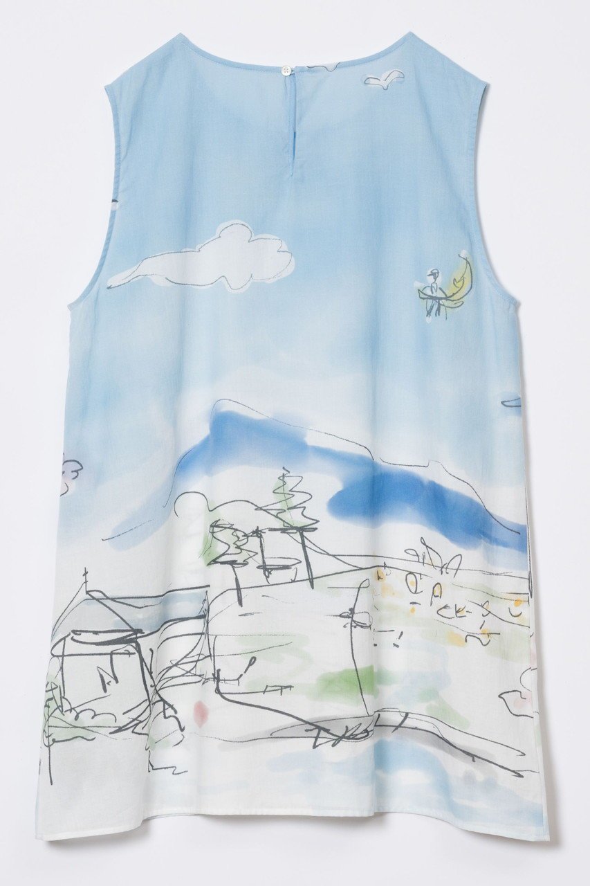 【プリスティン/PRISTINE】のLovely Day ノースリーブチュニック 人気、トレンドファッション・服の通販 founy(ファニー) 　ファッション　Fashion　レディースファッション　Fashion for Women　ワンピース　Dresses　チュニック　Tunic Tops & Dresses　春　Spring　カラフル　Colorful Design　シンプル　Simple, Minimal　チュニック　Tunic, Long Top　ノースリーブ　Sleeveless, No-Sleeve　プリント　Print, Printed Pattern　モチーフ　Motif, Design Theme　ラフィア　Raffia, Natural Straw　ロンドン　London Style, British Inspired　新作・新入荷　New Arrivals / New In　other-2|ID: prp329100004873952 ipo3291000000036354000