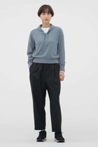 【マーガレットハウエル/MARGARET HOWELL】のWORSTED WOOL POPLIN TROUSERS ネイビー|ID: prp329100004873960 ipo3291000000036873826