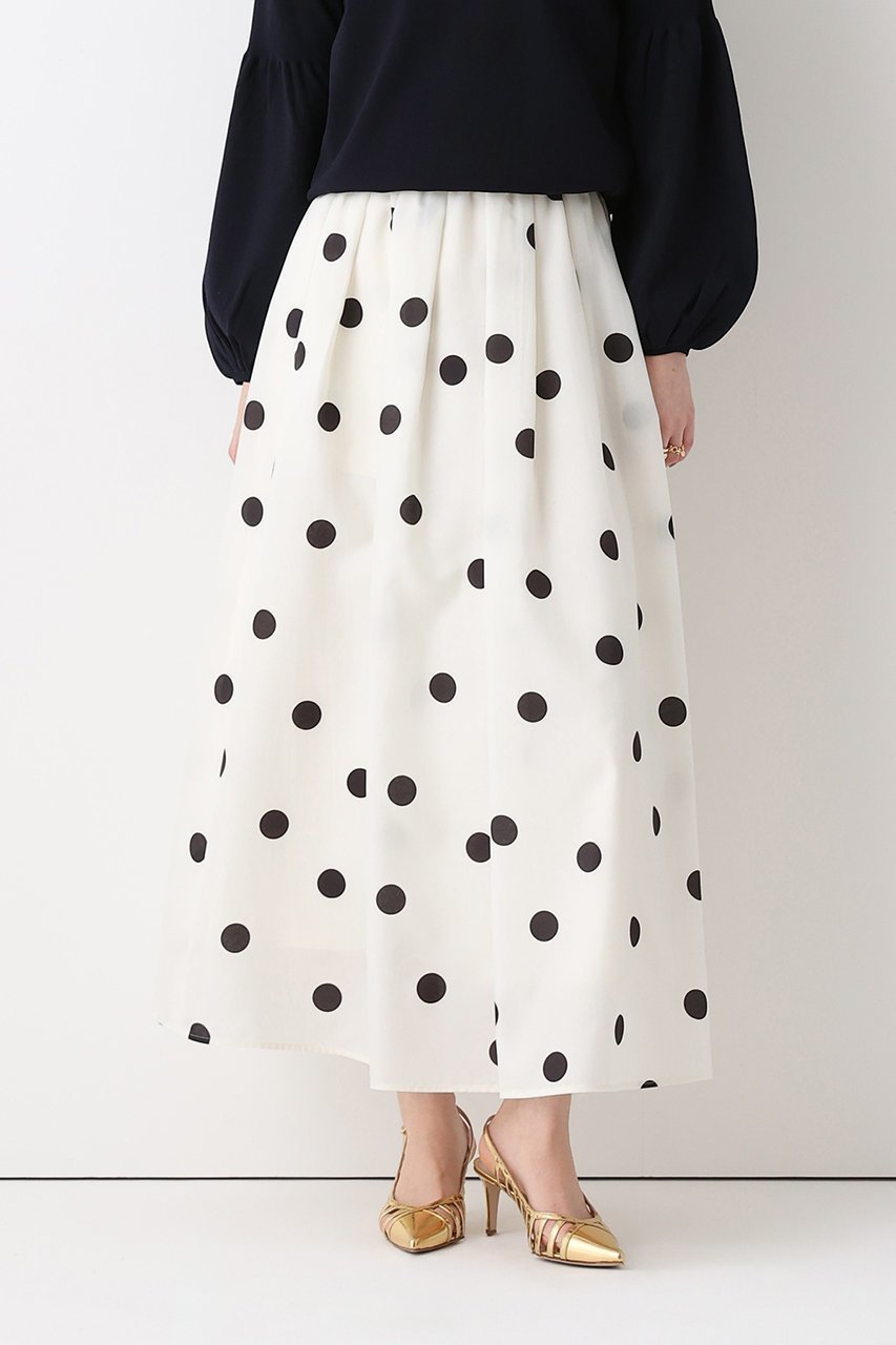 【アルアバイル/allureville】のポルカドットスカート 大人の最旬トレンドファッション＆コーディネート founy(ファウニー) 　ファッション　Fashion　レディースファッション　Fashion for Women　スカート　Skirts　ロングスカート　Long Skirts / Maxi & Midi Skirts　シンプル　Simple, Minimal　ドット　Polka Dot, Dot Pattern　ロング　Long, Long-Length　エレガント 上品　Elegant　 other-1|ID: prp329100004873970 ipo3291000000037239389