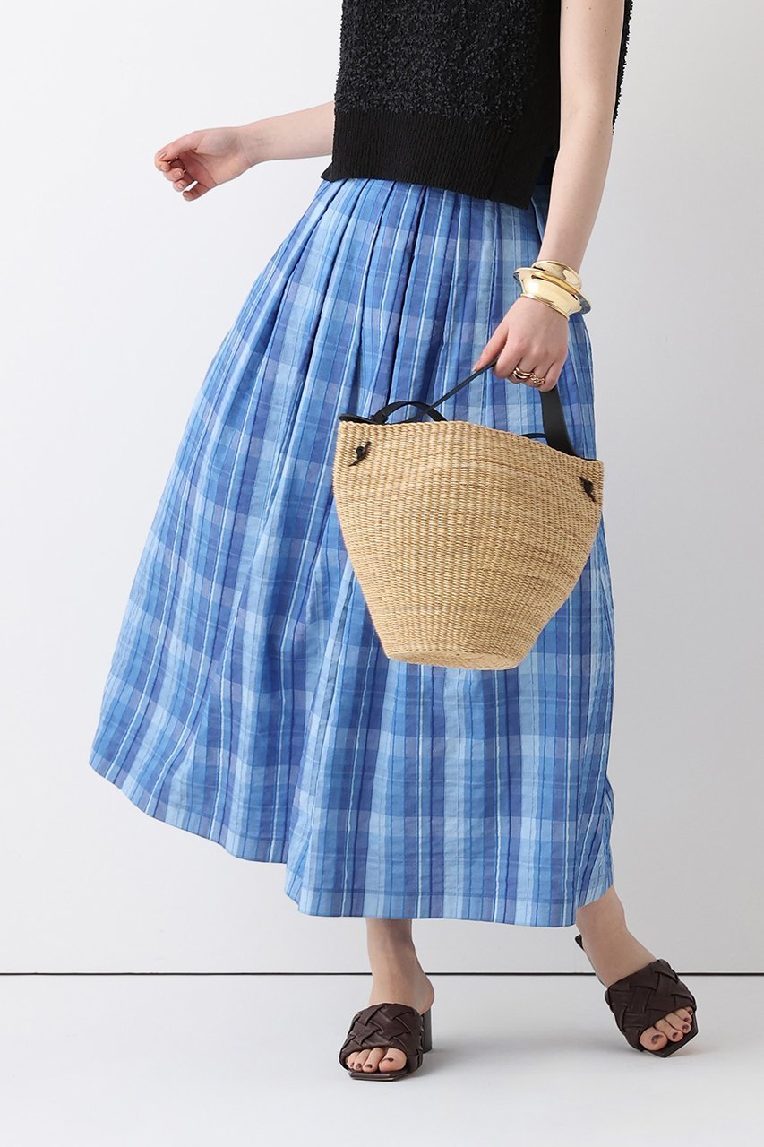 【アルアバイル/allureville】のオンブレーチェックタックスカート 人気、トレンドファッション・服の通販 founy(ファニー) 　ファッション　Fashion　レディースファッション　Fashion for Women　スカート　Skirts　ロングスカート　Long Skirts / Maxi & Midi Skirts　シンプル　Simple, Minimal　チェック　Check, Plaid, Tartan　フランス　France, French　ロング　Long, Long-Length　夏　Summer　新作・新入荷　New Arrivals / New In　other-3|ID: prp329100004873972 ipo3291000000036354154