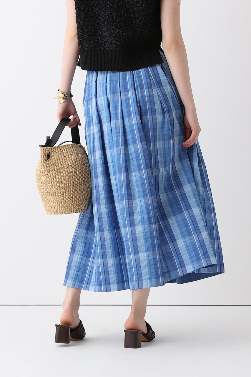 【アルアバイル/allureville】のオンブレーチェックタックスカート 人気、トレンドファッション・服の通販 founy(ファニー) 　ファッション　Fashion　レディースファッション　Fashion for Women　スカート　Skirts　ロングスカート　Long Skirts / Maxi & Midi Skirts　シンプル　Simple, Minimal　チェック　Check, Plaid, Tartan　フランス　France, French　ロング　Long, Long-Length　夏　Summer　新作・新入荷　New Arrivals / New In　other-4|ID: prp329100004873972 ipo3291000000036354157