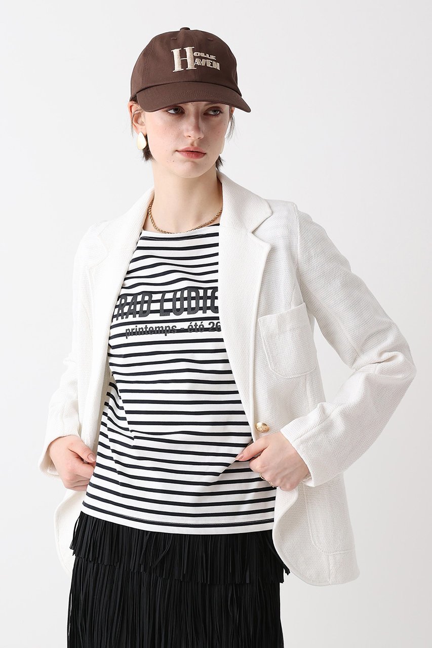 【アルアバイル/allureville】のカノコストレッチニットジャケット インテリア・キッズ・メンズ・レディースファッション・服の通販 founy(ファニー) 　ファッション　Fashion　レディースファッション　Fashion for Women　アウター　Coat / Outerwear Collection　レディースジャケット・軽アウター　Jackets　ジャケット　Jacket, Outerwear　メンズ　Men's, Menswear　エレガント 上品　Elegant　オフホワイト|ID: prp329100004873976 ipo3291000000036895585