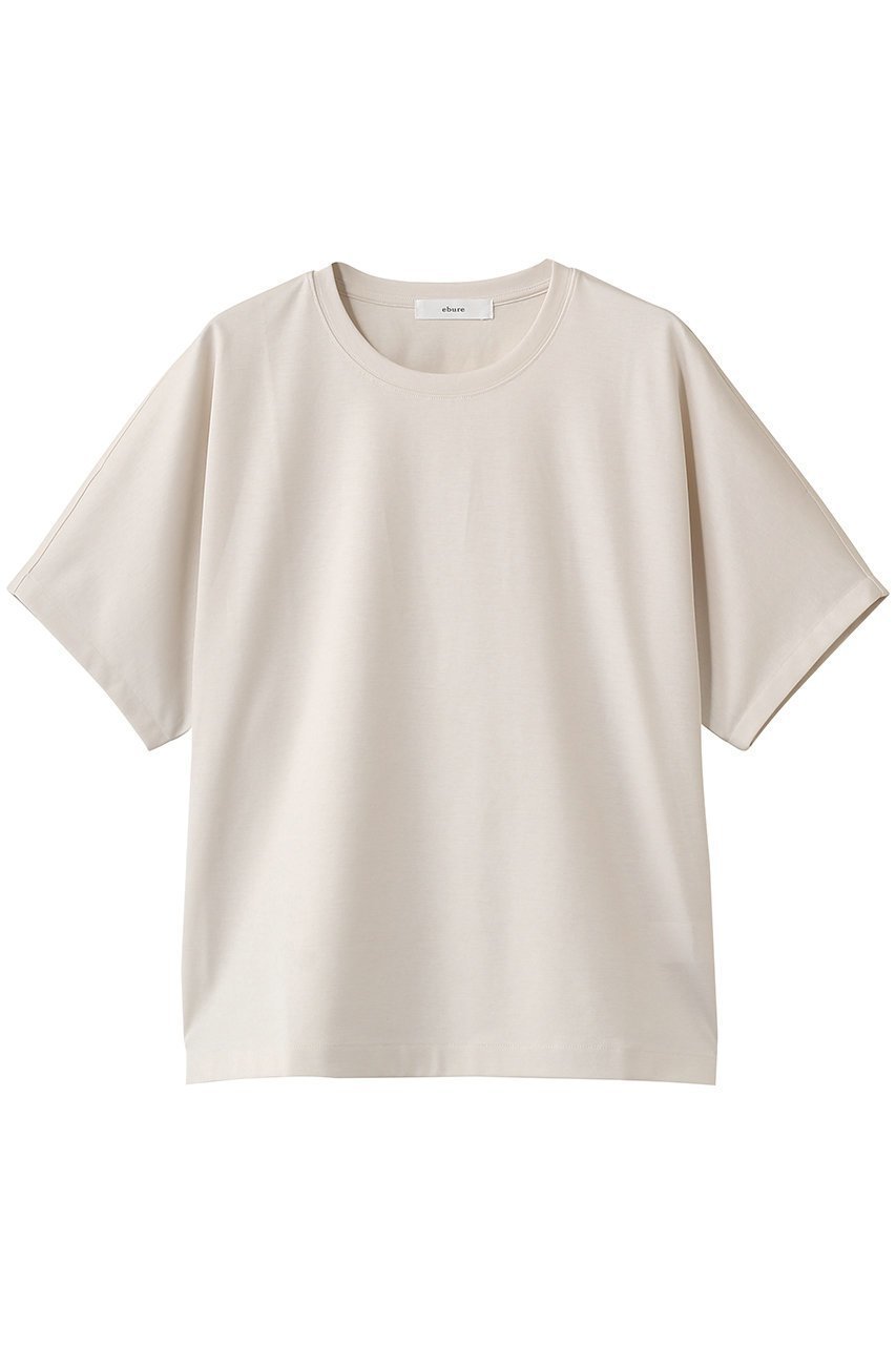 【エブール/ebure】のスーピマコットンスタンダード クルーネックカットソー インテリア・キッズ・メンズ・レディースファッション・服の通販 founy(ファニー) 　ファッション　Fashion　レディースファッション　Fashion for Women　トップス・カットソー　Cut & Sew Tops　シャツ・ブラウス・オフィスカジュアル　Elegant Blouses & Button-Ups　ロングTシャツ・Tシャツ　Longline T-Shirts & Tees　カットソー・ベーシックTシャツ　Cut-and-Sewn Tops / Stretch Tees & Basics　ショート　Short, Short Length　シルケット　Silket, Silky Cotton　スリーブ　Sleeve, Long Sleeve / Short Sleeve　定番　Standard, Basic Item　新作・新入荷　New Arrivals / New In　ベージュ|ID: prp329100004873984 ipo3291000000036354238