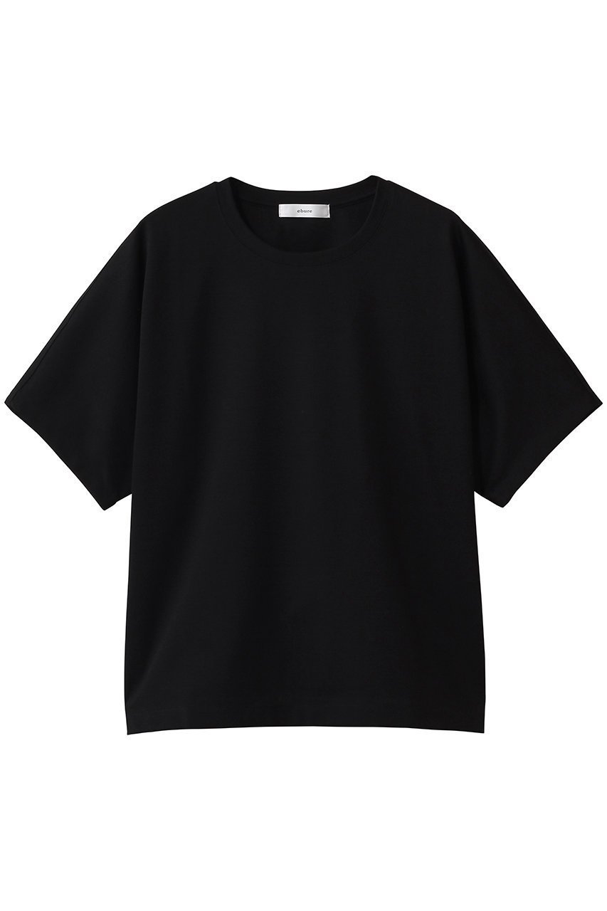 【エブール/ebure】のスーピマコットンスタンダード クルーネックカットソー インテリア・キッズ・メンズ・レディースファッション・服の通販 founy(ファニー) 　ファッション　Fashion　レディースファッション　Fashion for Women　トップス・カットソー　Cut & Sew Tops　シャツ・ブラウス・オフィスカジュアル　Elegant Blouses & Button-Ups　ロングTシャツ・Tシャツ　Longline T-Shirts & Tees　カットソー・ベーシックTシャツ　Cut-and-Sewn Tops / Stretch Tees & Basics　ショート　Short, Short Length　シルケット　Silket, Silky Cotton　スリーブ　Sleeve, Long Sleeve / Short Sleeve　定番　Standard, Basic Item　新作・新入荷　New Arrivals / New In　ブラック|ID: prp329100004873984 ipo3291000000036354244