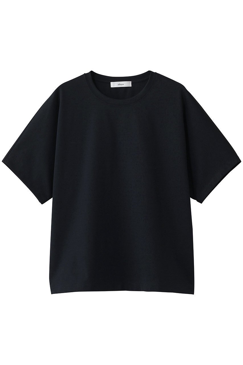 【エブール/ebure】のスーピマコットンスタンダード クルーネックカットソー インテリア・キッズ・メンズ・レディースファッション・服の通販 founy(ファニー) 　ファッション　Fashion　レディースファッション　Fashion for Women　トップス・カットソー　Cut & Sew Tops　シャツ・ブラウス・オフィスカジュアル　Elegant Blouses & Button-Ups　ロングTシャツ・Tシャツ　Longline T-Shirts & Tees　カットソー・ベーシックTシャツ　Cut-and-Sewn Tops / Stretch Tees & Basics　ショート　Short, Short Length　シルケット　Silket, Silky Cotton　スリーブ　Sleeve, Long Sleeve / Short Sleeve　定番　Standard, Basic Item　新作・新入荷　New Arrivals / New In　ネイビー|ID: prp329100004873985 ipo3291000000036354243