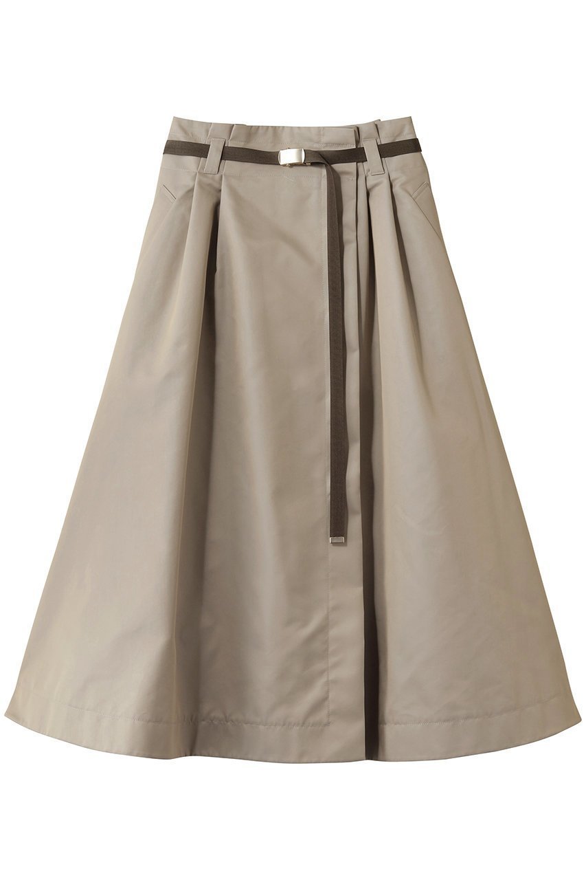 【エブール/ebure】のコットンシャンブレーツイル 巻き風フレアスカート インテリア・キッズ・メンズ・レディースファッション・服の通販 founy(ファニー) ファッション Fashion レディースファッション Fashion for Women スカート Skirts Aライン・フレアスカート A-Line & Flared Skirts スリット Slit, Slit Detail センター Center, Center Line トレンチ Trench, Trench Coat フレア Flare, Flared フロント Front, Front Design モダン Modern, Contemporary 新作・新入荷 New Arrivals / New In ベージュ|ID: prp329100004873997 ipo3291000000036354337