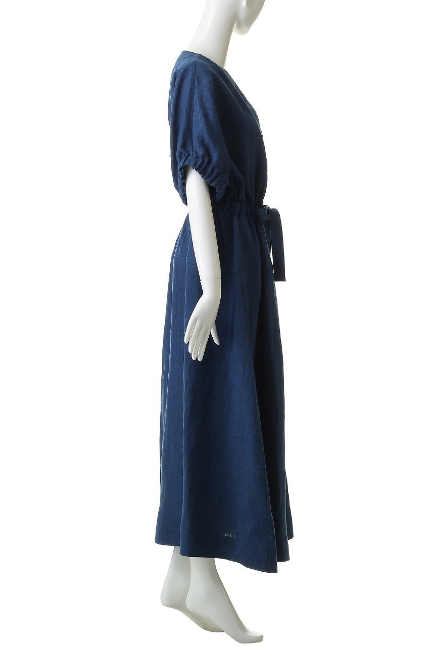 【エブール/ebure】のピュアリネンヘリンボーン ギャザースリーブワンピース 人気、トレンドファッション・服の通販 founy(ファニー) 　ファッション　Fashion　レディースファッション　Fashion for Women　ワンピース　Dresses　チュニック　Tunic Tops & Dresses　イタリア　Italy　ギャザー　Gathered, Ruffled　チュニック　Tunic, Long Top　リネン　Linen, Linen Fabric　リボン　Ribbon, Bow　エレガント 上品　Elegant　新作・新入荷　New Arrivals / New In　other-3|ID: prp329100004874004 ipo3291000000036354404