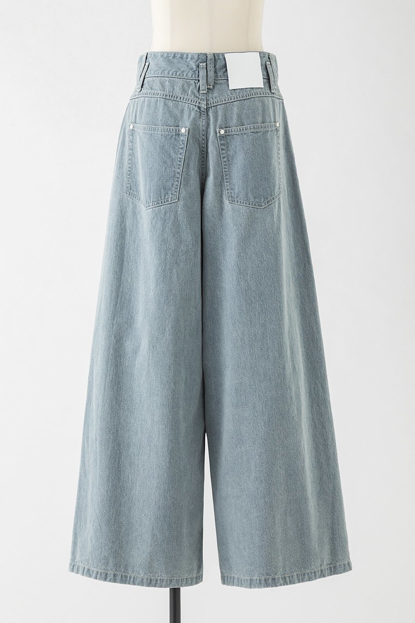 【オーヴィル/EAUVIRE】のワイドレッグデニムパンツ 人気、トレンドファッション・服の通販 founy(ファニー) 　ファッション　Fashion　レディースファッション　Fashion for Women　パンツ　Pants & Trousers　デニムパンツ・ジーンズ・美脚デニム　Denim Jeans & Pants　コイン　Coin, Coin Design　デニム　Denim, Jeans Material　バランス　Balance, Style Balance　パッチ　Patch, Appliqué　ブリーチ　Bleach, Washed Finish　ワイド　Wide, Wide Fit　新作・新入荷　New Arrivals / New In　日本製　Made In Japan　other-3|ID: prp329100004874009 ipo3291000000036354440