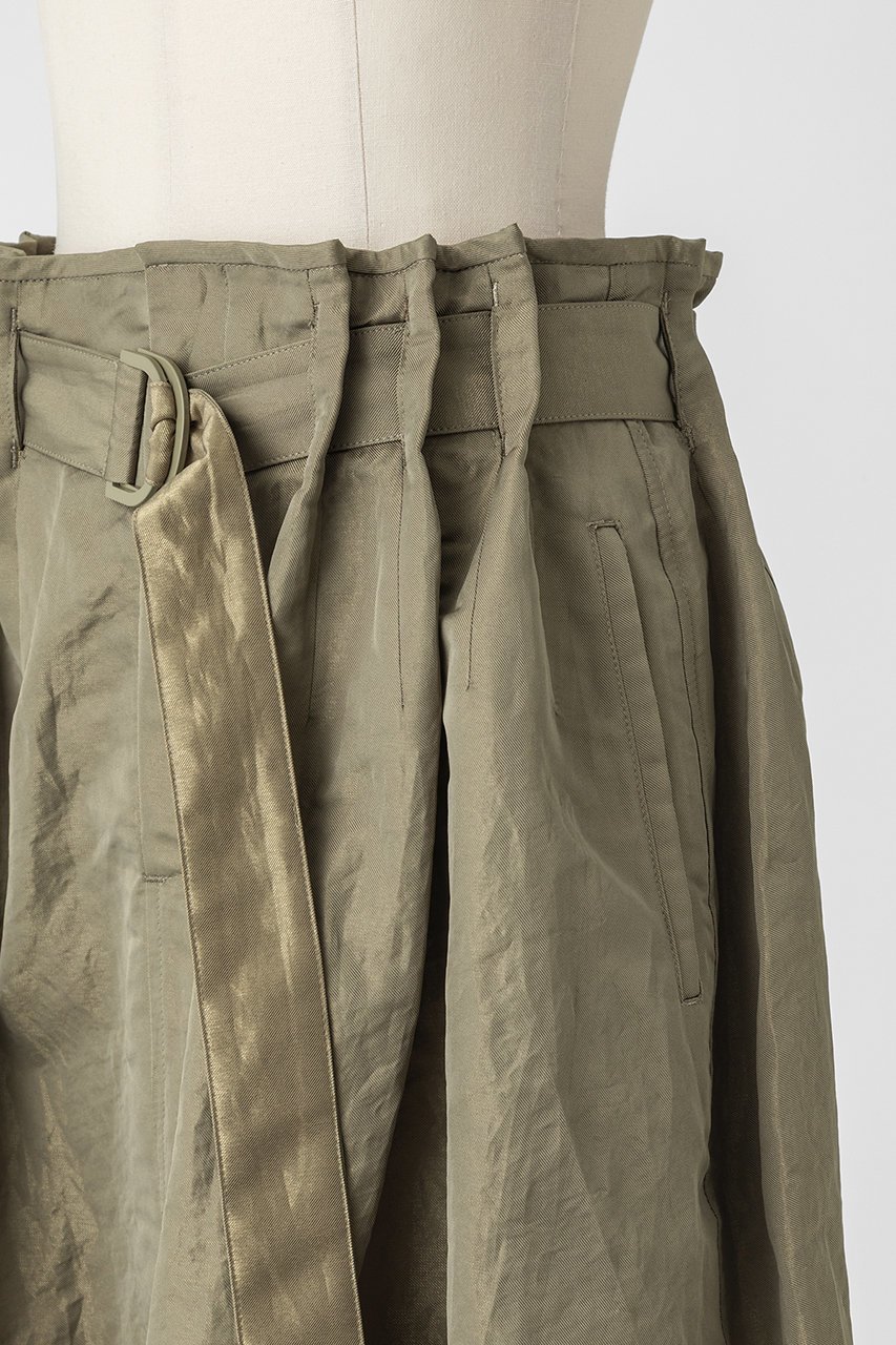 【オーヴィル/EAUVIRE】のシャイニーベルテッドスカート 人気、トレンドファッション・服の通販 founy(ファニー) 　ファッション　Fashion　レディースファッション　Fashion for Women　スカート　Skirts　イタリア　Italy　ギャザー　Gathered, Ruffled　タンブラー　Tumbler, Travel Mug　フレア　Flare, Flared　ミドル　Middle Length, Mid Height　メタリック　Metallic, Shiny Finish　エレガント 上品　Elegant　新作・新入荷　New Arrivals / New In　other-4|ID: prp329100004874010 ipo3291000000036354460