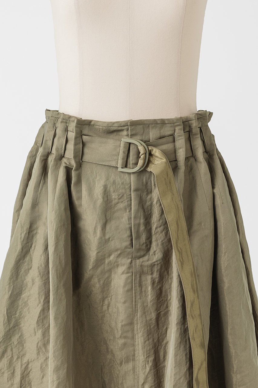 【オーヴィル/EAUVIRE】のシャイニーベルテッドスカート 人気、トレンドファッション・服の通販 founy(ファニー) 　ファッション　Fashion　レディースファッション　Fashion for Women　スカート　Skirts　イタリア　Italy　ギャザー　Gathered, Ruffled　タンブラー　Tumbler, Travel Mug　フレア　Flare, Flared　ミドル　Middle Length, Mid Height　メタリック　Metallic, Shiny Finish　エレガント 上品　Elegant　新作・新入荷　New Arrivals / New In　other-7|ID: prp329100004874010 ipo3291000000036354467