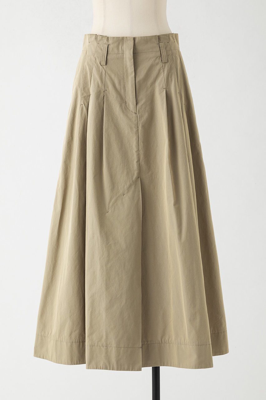 【オーヴィル/EAUVIRE】のワイドタックロングスカート インテリア・キッズ・メンズ・レディースファッション・服の通販 founy(ファニー) 　ファッション　Fashion　レディースファッション　Fashion for Women　スカート　Skirts　ロングスカート　Long Skirts / Maxi & Midi Skirts　シャンブレー　Chambray, Denim-Like Fabric　スタイリッシュ　Stylish, Fashionable　フレア　Flare, Flared　ロング　Long, Long-Length　新作・新入荷　New Arrivals / New In　ベージュ|ID: prp329100004874015 ipo3291000000036354491