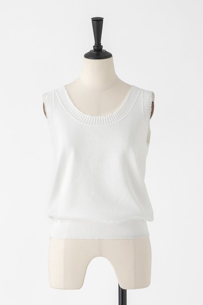 【オーヴィル/EAUVIRE】のコットンリネンニットタンク インテリア・キッズ・メンズ・レディースファッション・服の通販 founy(ファニー) https://founy.com/ ファッション Fashion レディースファッション Fashion for Women トップス・カットソー Cut & Sew Tops ニット Knit Tops & Sweaters カジュアルプルオーバー・ニットトップス Pullovers & Knit Tops / Casual Pullovers ジャケット Jacket, Outerwear タンク Tank Top, Sleeveless Top 夏 Summer 日本製 Made In Japan |ID: prp329100004874016 ipo3291000000036873926