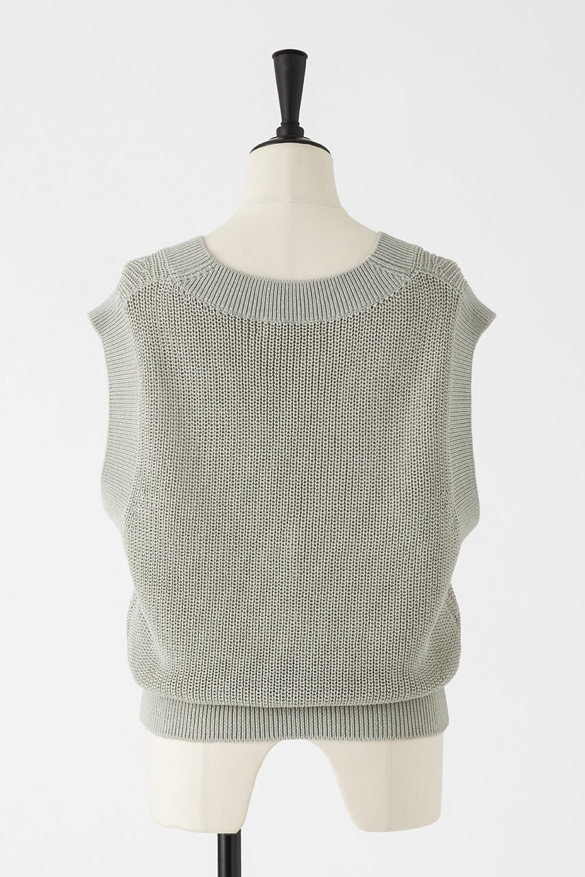 【オーヴィル/EAUVIRE】のコットンリネンVネックベスト 人気、トレンドファッション・服の通販 founy(ファニー) 　ファッション　Fashion　レディースファッション　Fashion for Women　トップス・カットソー　Cut & Sew Tops　ニット　Knit Tops & Sweaters　ベスト&ジレ / 重ね着スタイル　Vests & Gilets　カジュアルプルオーバー・ニットトップス　Pullovers & Knit Tops / Casual Pullovers　Vネックトップス　V-Neck Tops / V-Cut Neckline Shirts　ベスト　Vest, Waistcoat　リネン　Linen, Linen Fabric　夏　Summer　新作・新入荷　New Arrivals / New In　日本製　Made In Japan　春　Spring　畦　Ribbed Knit　other-3|ID: prp329100004874018 ipo3291000000036354534