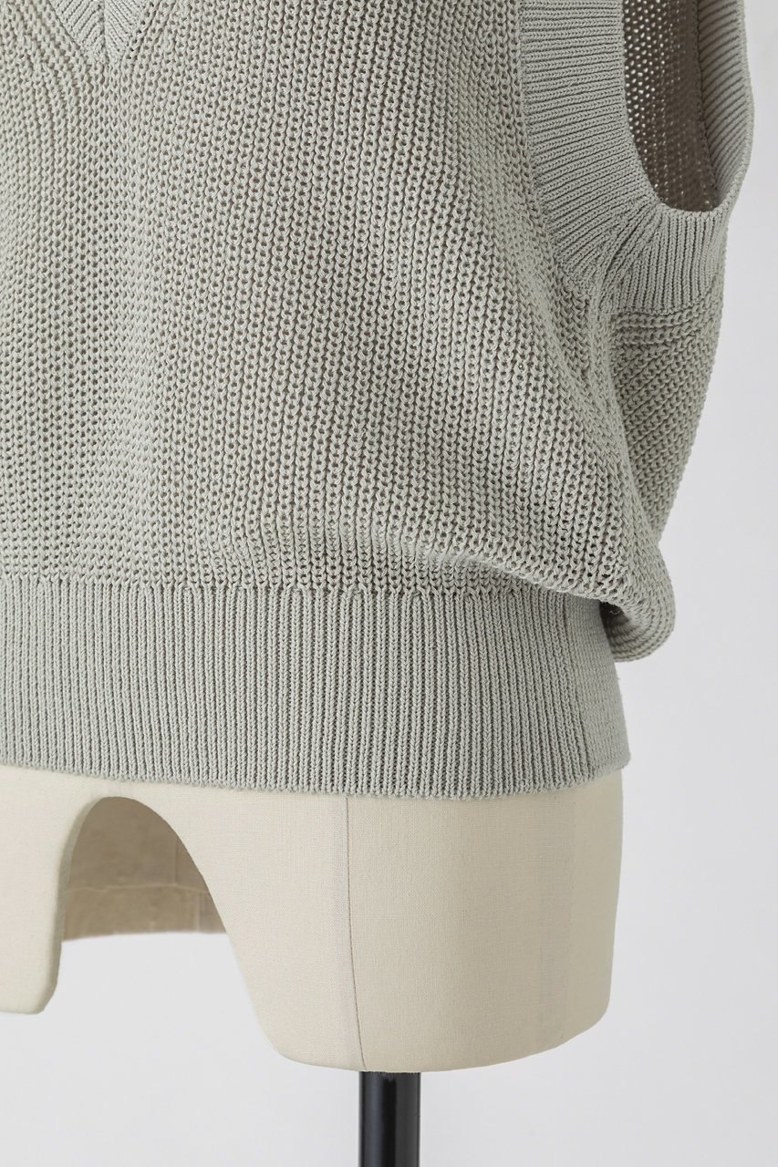 【オーヴィル/EAUVIRE】のコットンリネンVネックベスト 人気、トレンドファッション・服の通販 founy(ファニー) 　ファッション　Fashion　レディースファッション　Fashion for Women　トップス・カットソー　Cut & Sew Tops　ニット　Knit Tops & Sweaters　ベスト&ジレ / 重ね着スタイル　Vests & Gilets　カジュアルプルオーバー・ニットトップス　Pullovers & Knit Tops / Casual Pullovers　Vネックトップス　V-Neck Tops / V-Cut Neckline Shirts　ベスト　Vest, Waistcoat　リネン　Linen, Linen Fabric　夏　Summer　新作・新入荷　New Arrivals / New In　日本製　Made In Japan　春　Spring　畦　Ribbed Knit　other-6|ID: prp329100004874018 ipo3291000000036354540